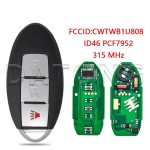 2011-2018 Nissan / 3-Button Smart Key / PN: 285E3-1KM0D / CWTWB1U808 (AFTERMARKET)